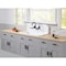 Gourmetier GKTA3620198 36-Inch Solid Surface Top-Mount Kitchen Sink with Backsplash, Matte White GKTA3620198 - alternate 3